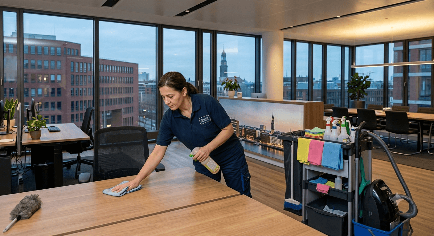 Büroreinigung Hamburg: Sauberer Arbeitsplatz für mehr Produktivität